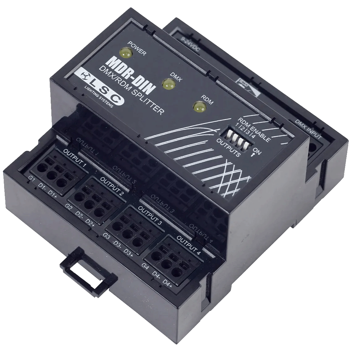 LSC MDR-DIN 4-Way DMX/RDM Splitter